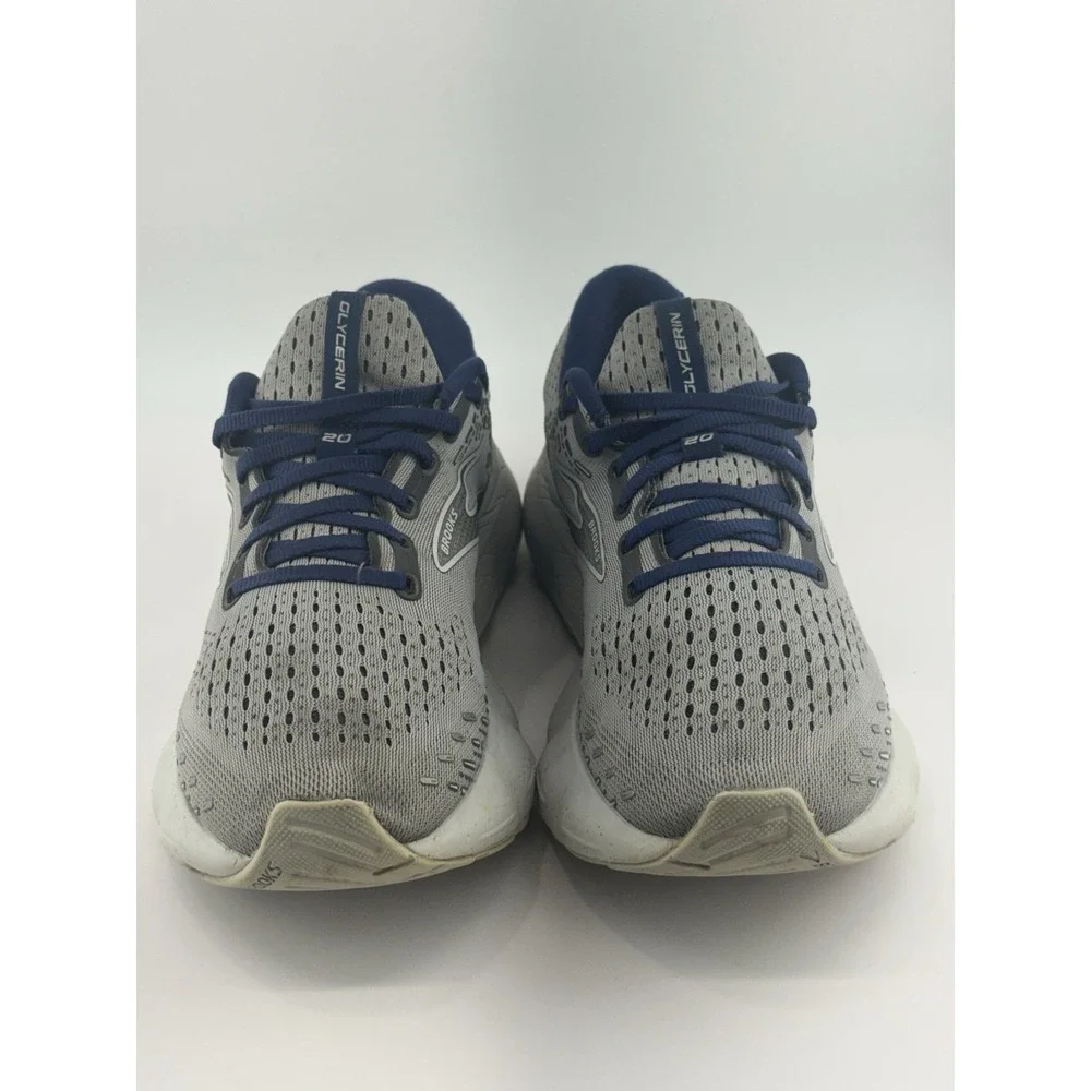 Brooks Glycerin 20 Shoes Mens Size 9 D Gray Running Comfort Walking Sneakers